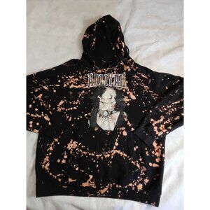 Aaliyah Bleach Splatter Hoodie Sweatshirt Size Large 2019